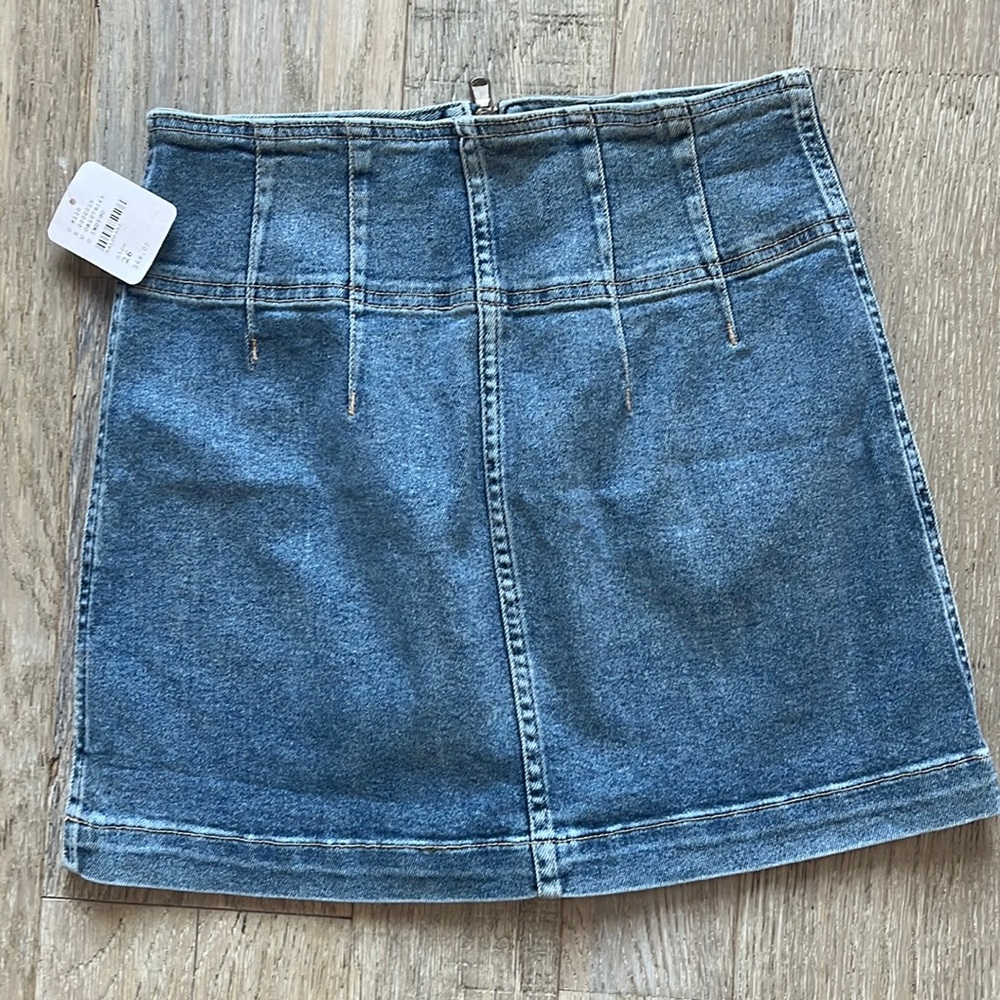 Free People | Indigo Blue Virgo Mini Skirt - Picture 6 of 6